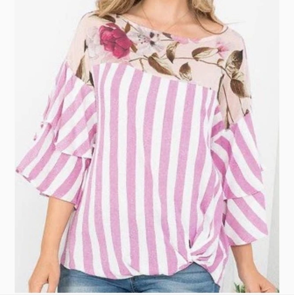 Oddy mix print blouse